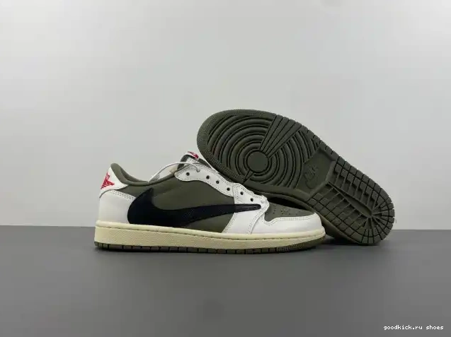 TRAVIS 1 OLIVE OG MEDIUM JORDAN DM7866-200 LOW SCOTT AIR X 0507